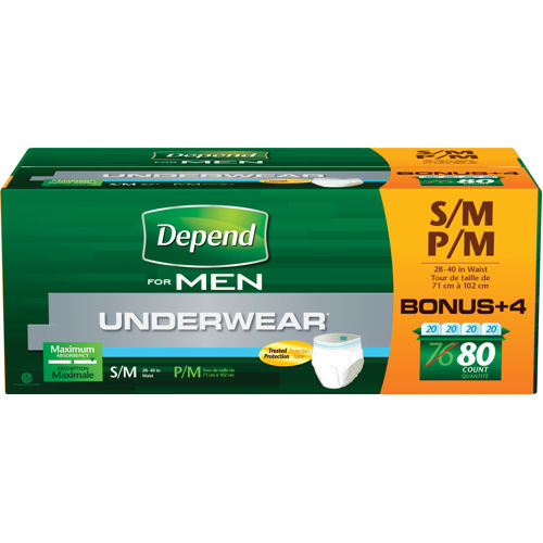 Depends Men Underwear sm/m Max Absorbency 0.537ea 532026 - South's Market
