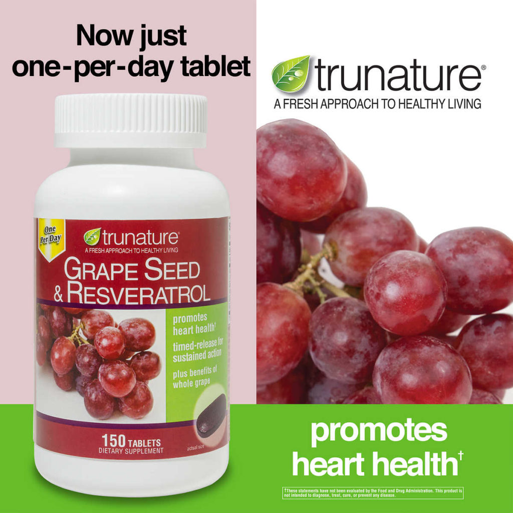 Trunature GrapeSeed w/ Resveratrol 150 tabs 720832 South's Market