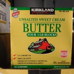 Butter, KS Unsalted Sweet Cream 4/1lb 44110