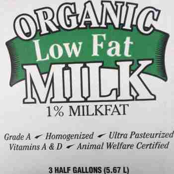 Milk, KS 1% Low-fat Organic 3/64oz 218073