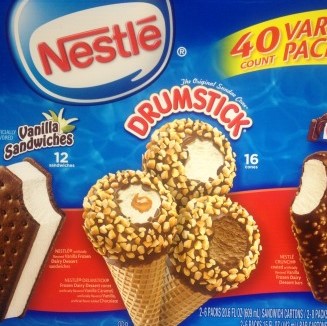 Nestle Variety Pack 40 ct, sandwiches, drumsticks, crunch (frozen) 40ct 510572