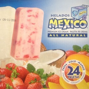 Tropicale Foods Helados Ice Cream Bars Strawberry/Coconut/Mango (frozen) 24ct 388650