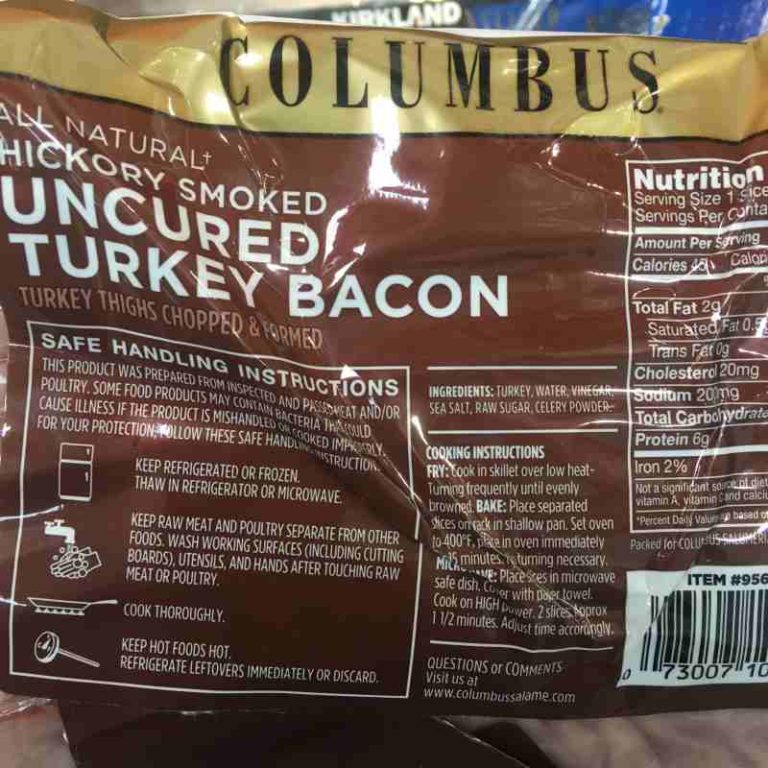 Columbus Turkey Bacon Hickory Smoked 4/10oz 1363689 South's Market