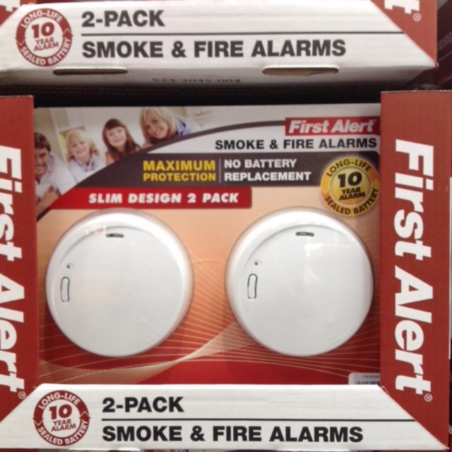 packaging may vary First Alert 10 Year Photoelectric Smoke & Fire Alarm 2Pack 