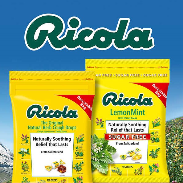 Ricola Sugar Free Lemon Mint Herb Throat Drops, 105 ct.