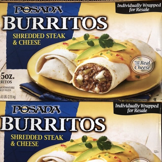 Posada Chimichangas, Shredded Steak & Cheese, Frozen Foods